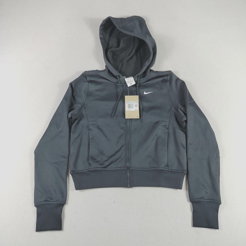 Nike Therma-Fit Hoodie Womens XS Full‎ Zip Training Jacket Thumbholes FB5216